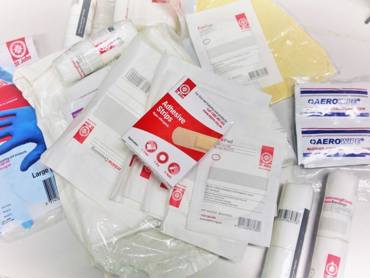 Out of date first aid kit stock.